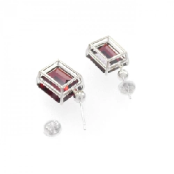 K18WG Garnet Bông tai - Hàng hiệu Chính hãng 868809