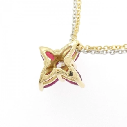 Dây chuyền ruby 750YG/750WG hoa 1.39CT - Hàng hiệu Authentic 858048