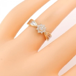 Nhẫn kim cương hoa K18YG/PT900 0.21CT 671222