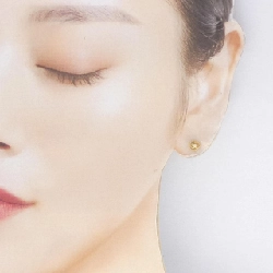 K18YG Hoa Hồng Bông Tai Kim Cương - Hàng hiệu Chính hãng 869696