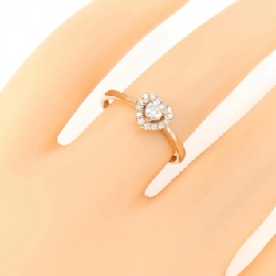 Nhẫn kim cương K18PG hình trái tim 0.10CT 673340
