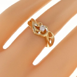 Nhẫn kim cương K18YG 0.10CT 671396