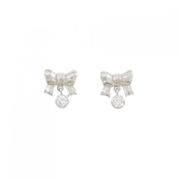 Bông tai kim cương PT900 hình ruy băng 0.22CT - Hàng hiệu chính hãng