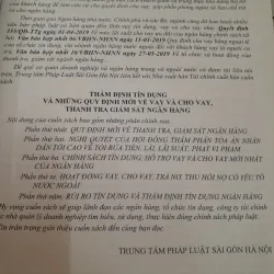 THẨM ĐỊNH TÍN DỤNG- Quy định mới về VAY, CHO VAY, THANH TRA GIÁM SÁT Ngân hàng.  737885