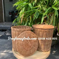 Sọt tròn đựng đồ mây tự nhiên 716524