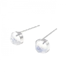 K18WG Đá mặt trăng Bông tai - Hàng hiệu Chính hãng 869008