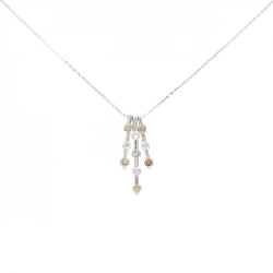 K18WG 2WAY Dây chuyền kim cương 0.67CT - Hàng hiệu Chính hãng