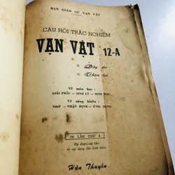 📘 TRẮC NGHIỆM VẠN VẬT 12A 571061