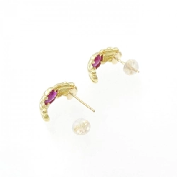 K18YG Bông tai Ruby - Hàng hiệu Chính hãng 872336