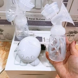 Máy hút sữa điện đôi Real Bubee ( Có chế độ massa kích sữa, Hút êm ái như em bé bú ) 521376