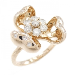 Nhẫn kim cương hoa K18PG 0.58CT