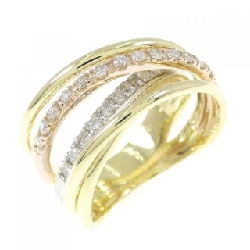 Nhẫn kim cương K18YG/PT/K18PG 0.30CT