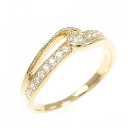 Nhẫn kim cương K18YG 0.130CT