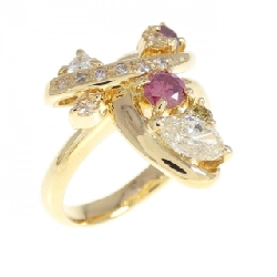 Nhẫn kim cương K18YG 0.350CT