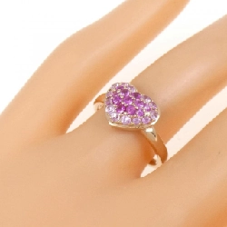Nhẫn sapphire K18PG hình trái tim 0.50CT 670912
