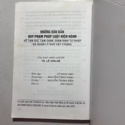 Những văn bản quy phạm pháp luật hiện hành về tạm giữ, tạm giam… và quản lý kho vật chứng 799841