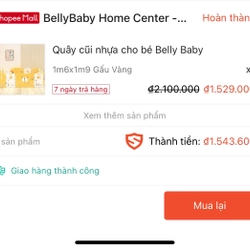 Quây cũi cho bé hiệu Belly Baby Gấu Vàng 1m6x1m9  256744