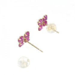 K18YG Bông tai Ruby - Hàng hiệu Chính hãng 876322