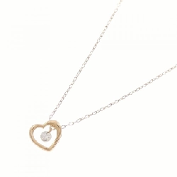 K18PG Dây chuyền trái tim kim cương 0.08CT - Hàng hiệu Authentic 862406