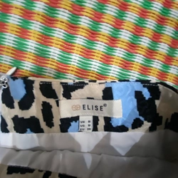 Chân váy Elise thời trang dáng chữ A, họa tiết xanh , chính hãng Elise 459889