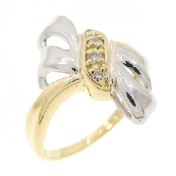 Nhẫn kim cương K18YG/PT850 0.07CT