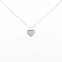 K18WG Dây chuyền kim cương hình trái tim 0.12CT - Hàng hiệu Chính hãng