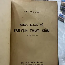 KHẢO LUẬN VỀ TRUYỆN THUÝ KIỀU - ĐÀO DUY ANH 760115