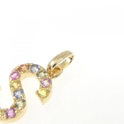 K18YG Chữ cái S Mặt dây chuyền Sapphire 0.24CT - Hàng hiệu Chính hãng 864332