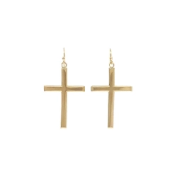 K18YG Khuyên tai chéo - Hàng hiệu Chính hãng