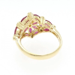 Nhẫn Ruby 2.38CT K18YG Hoa - Hàng hiệu Chính hãng 850779