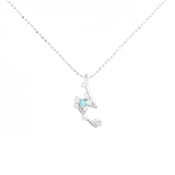 K18WG Tourmaline Necklace 0.04CT - Hàng hiệu Authentic