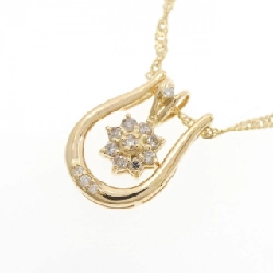 K18YG 2WAY Hoa Hồng Kim Cương Dây Chuyền 0.12CT - Hàng hiệu Chính hãng 860021