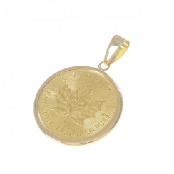 K18YG(枠) Đồng xu mặt dây chuyền - Hàng hiệu Authentic 864465