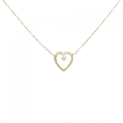K18YG Dây chuyền kim cương hình trái tim - Hàng hiệu Chính hãng