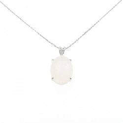 K18WG Dây chuyền đá mặt trăng 10.76CT - Hàng hiệu Chính hãng