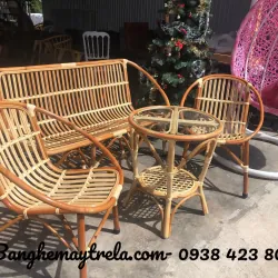 Bàn ghế sò mây nhỏ gọn giá rẻ 785629
