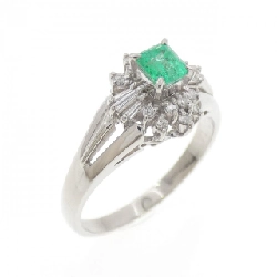 Nhẫn Emerald PT900 0.24CT - Hàng hiệu Chính hãng