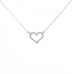 K18WG Dây chuyền hình trái tim kim cương 0.19CT - Hàng hiệu Chính hãng