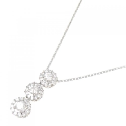 K18WG Dây chuyền kim cương ba viên 1.00CT - Hàng hiệu Authentic 860941