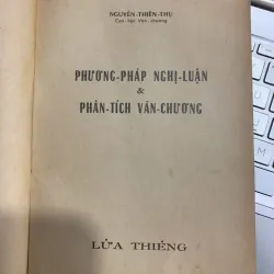 PHƯƠNG PHÁP NGHỊ LUẬN VÀ PHÂN TÍCH VĂN CHƯƠNG - NGUYỄN THIÊN THỤ 561597