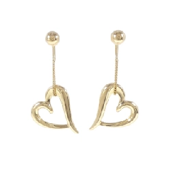 K18YG Bông tai hình trái tim - Hàng hiệu Chính hãng