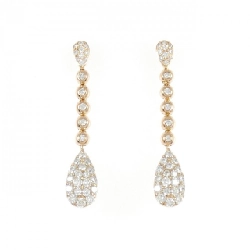 K18PG Bông tai kim cương 0.70CT - Hàng hiệu Chính hãng