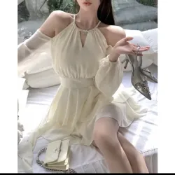 Đầm tiểu thư 2 tầng trễ vai 1008336