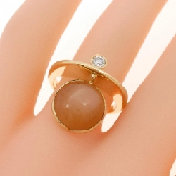 Nhẫn Moonstone K18YG 4.77CT - Hàng hiệu Chính hãng 852861