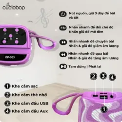Loa Bluetooth không dây Oudiobop OP-503 bass mạnh, âm thanh sống động, pin khỏe 528398