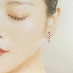 K18YG Bông tai Ruby 1.18CT - Hàng hiệu Chính hãng 866970