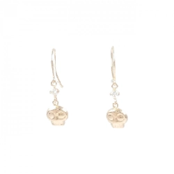 K14PG Skull Cubic Earrings - Hàng hiệu Authentic