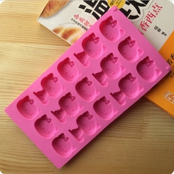 Khuôn silicon làm rau câu, socola 15 mèo Kitty - Mã số 1244 338695
