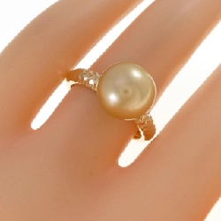 Nhẫn ngọc trai trắng K18YG 10.0mm - Hàng hiệu Authentic 854847