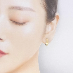 K18YG/K14WG Bông tai một bên - Hàng hiệu Authentic 869951